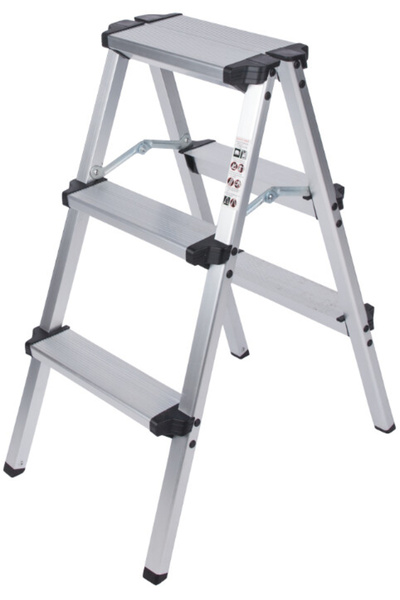 Evotools Scară dublă din aluminiu ETS - Înălțime totală 97 cm