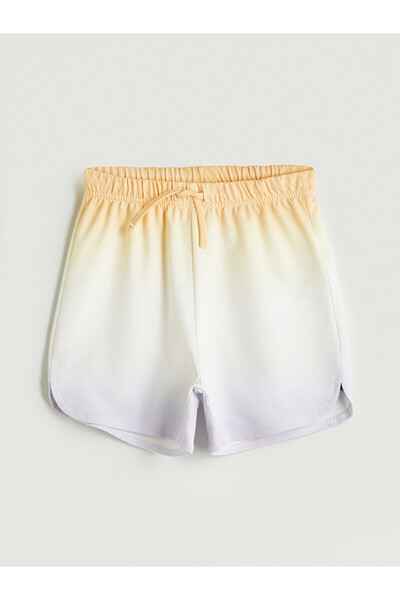 LC Waikiki Two Mt Shop Quality Lcw Kids Yellow Elastic Waist Girls' Shorts