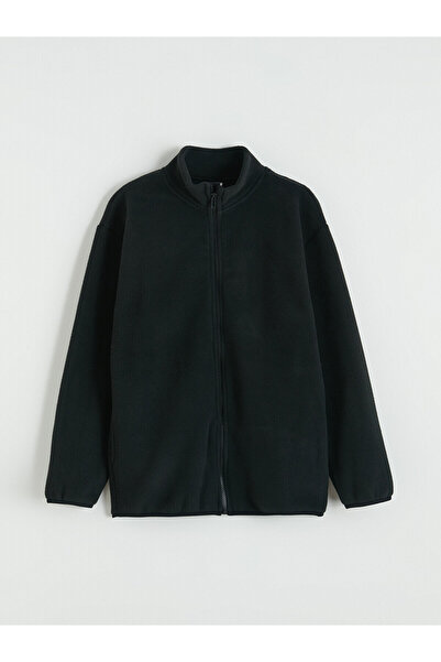 LC Waikiki Vizyon New Season Stand Collar Boys' Fleece Zippered Sweatshirt