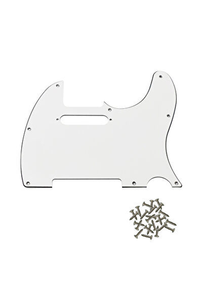Choice1 White 3ply PHRILAM 8 Hole TL Electric Guitar Guard, Fits American/Mex...