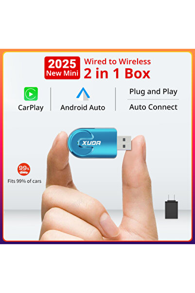 choice2 2in1-green XUDA NEW Wireless CarPlay Android Auto Wireless Adapter Sm...