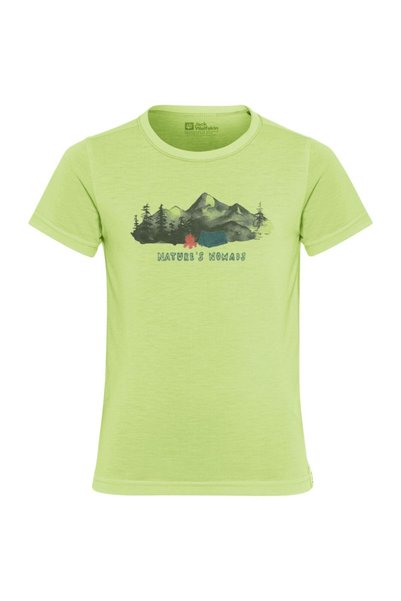 Jack Wolfskin Tricou pentru copii cu grafică de drumeție SS 2025-Lime-176