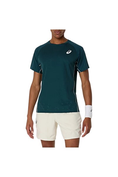 Asics Tricou de tenis pentru bărbați Match Actibreeze SS 2025 - Verde - S