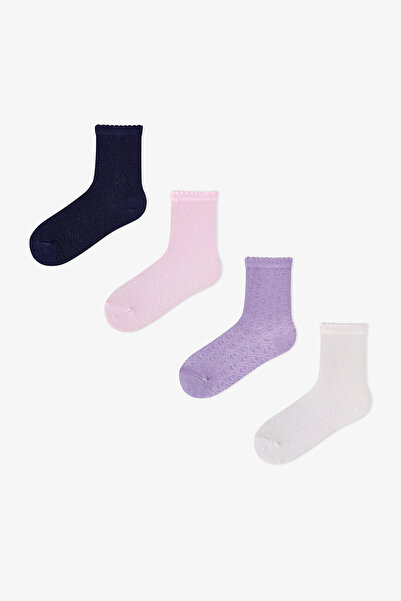 Penti Kız Çocuk Essential Colors Pamuklu 4 Çift Soket Çorap