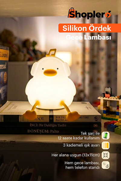 Shoplero Silikon Ördek Gece Lambası