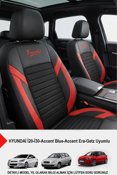 GM-DESIGN غطاء مقعد السيارة من الريش التايلاندي فورمينتور (متوافق مع HYUNDAİ ...