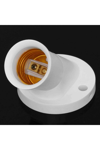 Choice White E27 Lamp Base Socket 45 Degree Angle Oblique Screw Plastic Light...