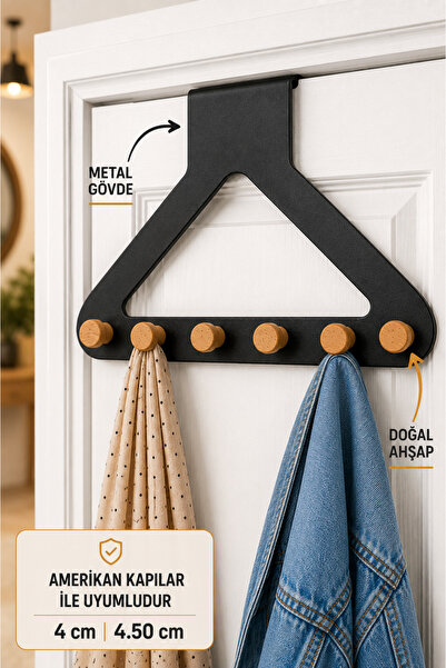 VENON Doorline American Over-The-Door Hanger – Decorative Clothes Rack with M...