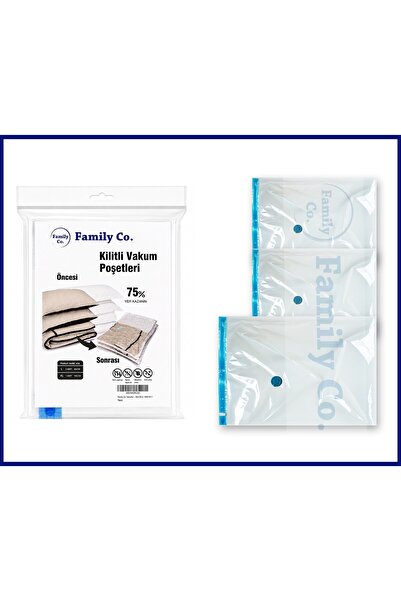 FAMILY Co. Vakumlu Hurç Poşet Setleri 3 Parça 80x100 - 2 , 100x130 - 1
