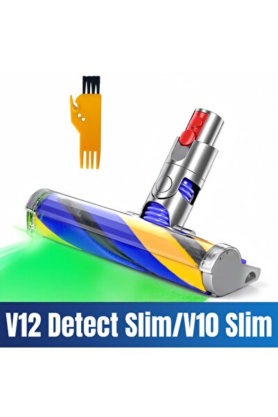 Choice رأس تنظيف ناعم ورقيق بتقنية LED طراز V12 Slim V10 Slim V12 لمكنسة دايس...