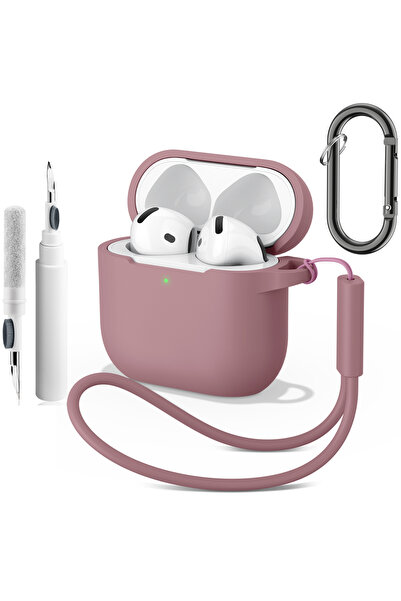 Choice6 غطاء سيليكون أرجواني دخاني لسماعات Airpods 4، غلاف واقي لسماعات الأذن...