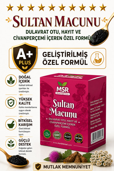 MSR BİTKİSEL DOĞAL ÜRÜNLER Msr Bitkisel Sultan Macunu Kuvvet, Dulavrat Otu Ha...