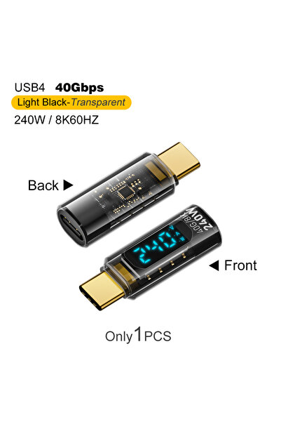 Choice USB4 40Gbps LT Black UGOURD 40Gbps USB4 Type C Adapter Digital Display...