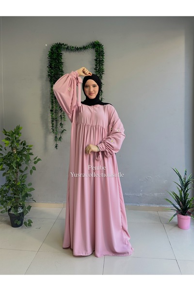 Yüsra Collection فستان ليزا مطرز بالبابونج
