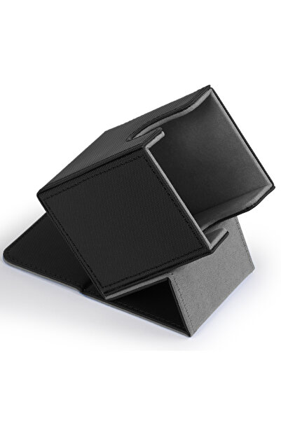 choice2 Black-Grey Card Deck Box, Card Case Holds 100+ Sleeved Cards, PU Leat...