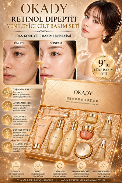 Mas Lord Retinol Dipeptit Yenileyici Kore Cilt Bakım Seti - Profesyonel Yüz B...