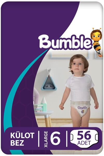 Bumble Size 6 Xlarge Panty Diapers 56 Pieces |   15 kg