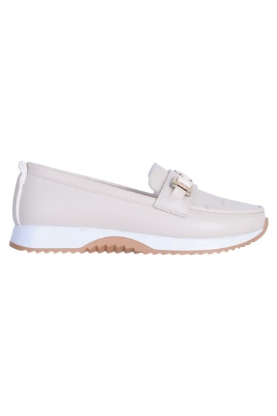 moda ayakkabım Moda Ayakkabı 256 Black-Cream Women's Ballet Shoes