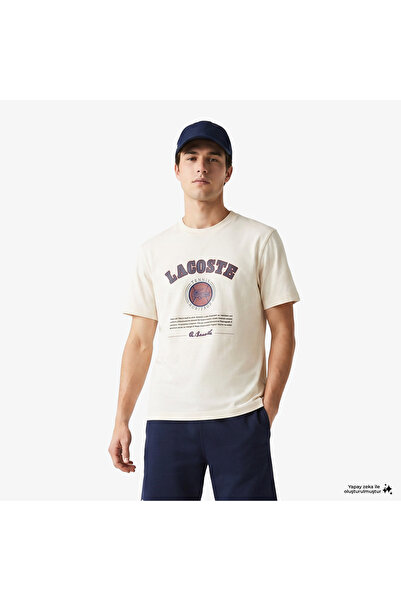 Lacoste Erkek Krem T-Shirt