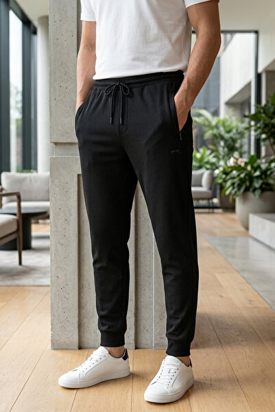 Slazenger 8026 Men's Corded Fabric Textured Sweatpants with Elastic Cuffs, Co...