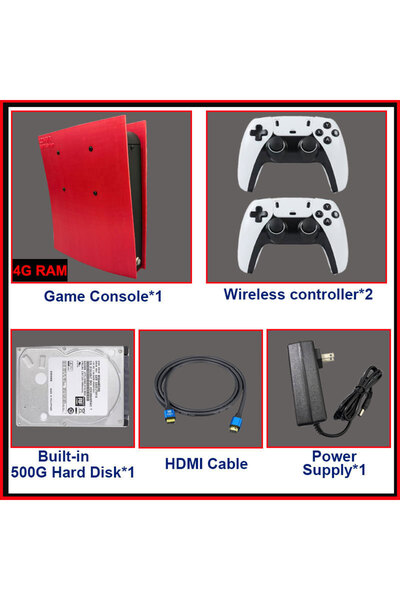 Choice1 Wireless Controller 500G HDD BW Retro Game Console X2 Batocera I3-311...