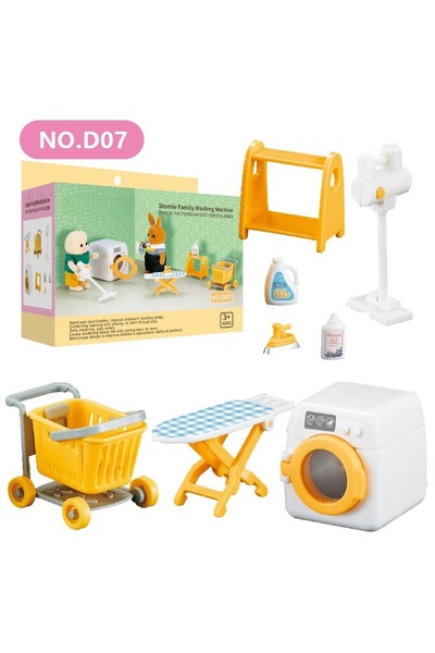 Choice washing machine Dollhouse Furniture Set Doll House Bathroom/Kitchen/Fr...