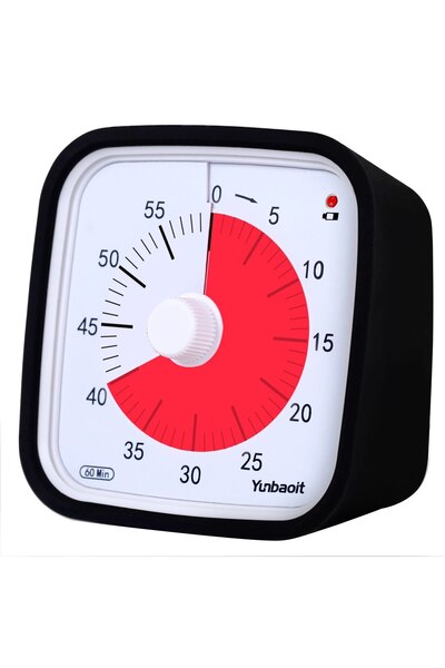 choice2 black Yunbaoit VT01 Upgraded 60 Minute Visual Timer with Protective C...