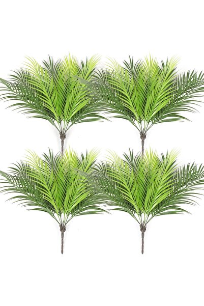 Choice1 green-4pcs 20.47in 9Leaves Artificial Tropical Plants Fake Palm Plant...