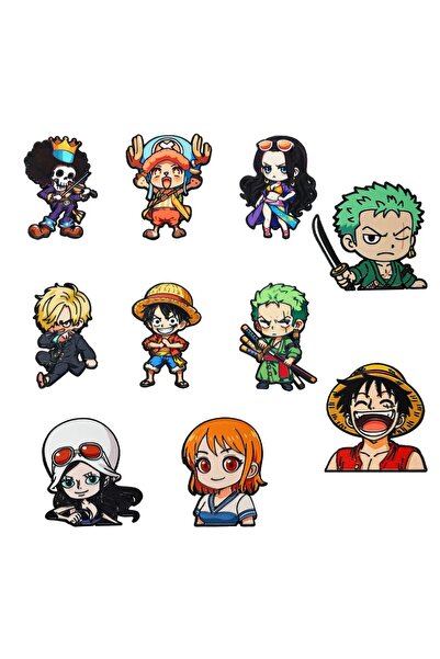 Choice Bandai 10pcs Brooches 10pcs One Piece Luffy Anime Cute Boys Enamel Pin...