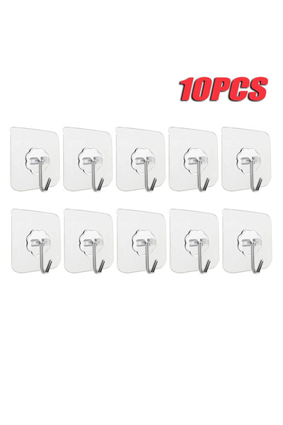 choice2 10pcs 5/10/20/40pcs Transparent Seamless Hook, Strong Adhesive Hook, ...