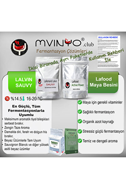 Lallemand LALVIN - SAUVY Beyaz Şarap Mayası 30 Gr