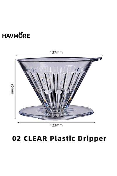 Choice5 V04-4Cups Reusable Coffee Dripper Resin Coffee Filter for Pour Over B...