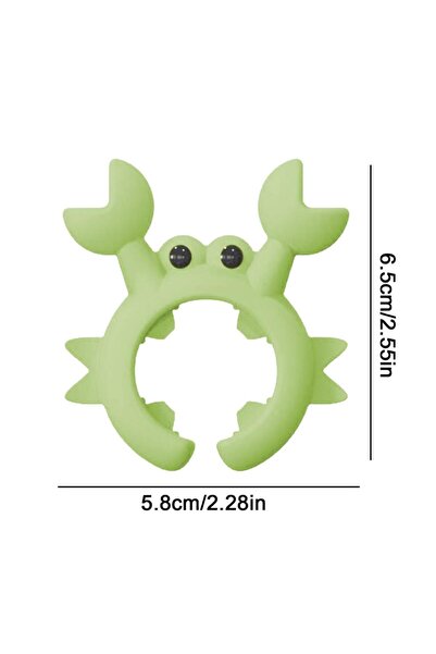 Choice light green Utensil Rest Crab Shaped Silicone Utensil Rest Countertop ...