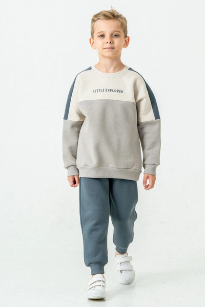 HAUSEkids بدلة للأولاد من عمر 1 إلى 6 سنوات من Litte Explorer - رمادي فضائي
