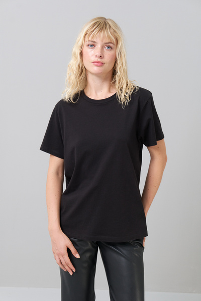 Roman Basic Bisiklet Yaka T-shirt Siyah K2454102_001