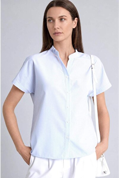 DeFacto Regular Fit Crew Neck Short Sleeve Light Blue Shirt H8693Ax26Hs