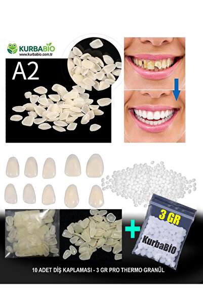 KURBE 10Pcs Ultra-Thin Resin Porcelain Dental Veneers Prosthesis Temporary Te...