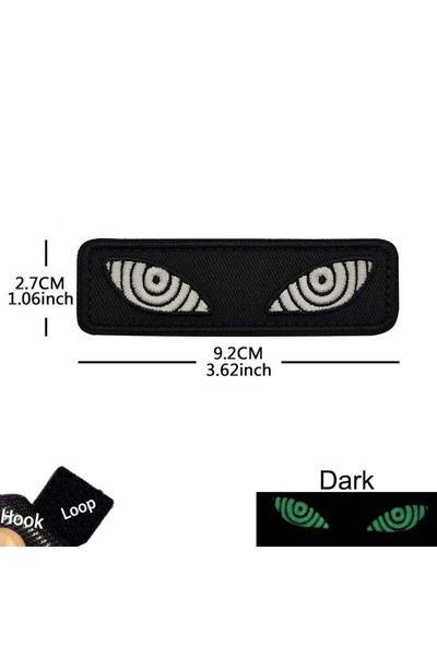 Choice3 HK99-05-White Devil's Eyes,Cat's Eye Morale Emblem Patches,Reflective...