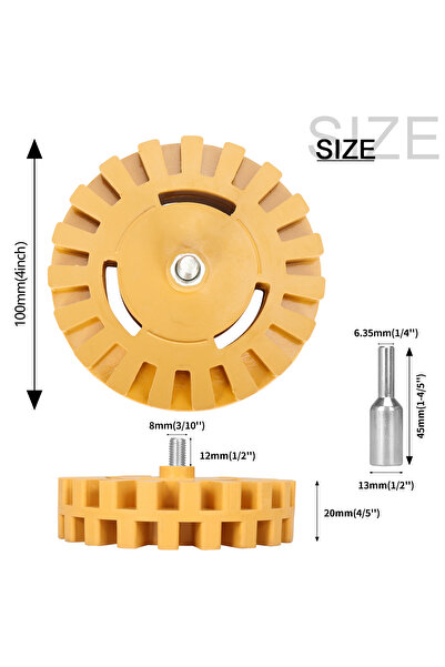 Choice 100mm SIFANG Car Eraser Wheel Adhesive Remover Wheel, Smooth Power Dri...