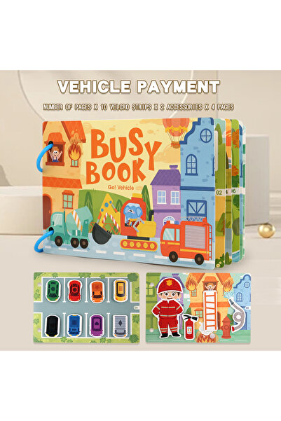 Choice3 Vehicle Montessori Baby Busy Book My First Quiet Book Paste Early Lea...
