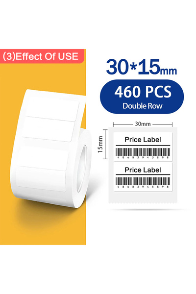 Choice25 1Roll 30x15mm Niimbot B1 White Sticker 3/5/10 Rolls Waterproof Paper...