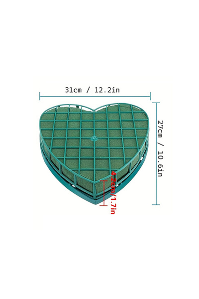 Choice 1pcs 31x27cm 1pcs Large Floral Foam Blocks Heart Shaped Floral Bricks ...
