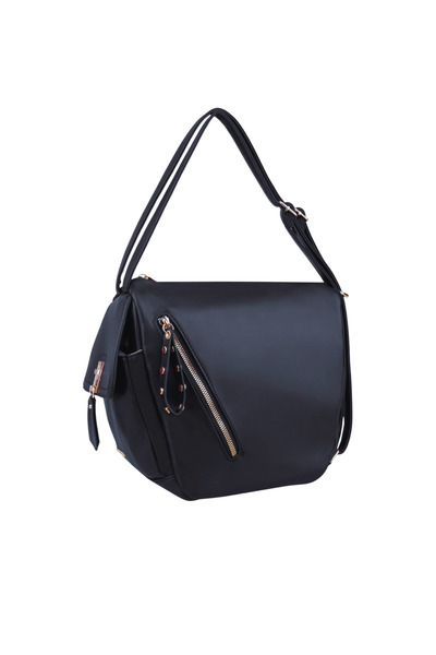 dukidasoturkiye Duki Daso Black Women's Shoulder Bag with Zipper Detail |   S...