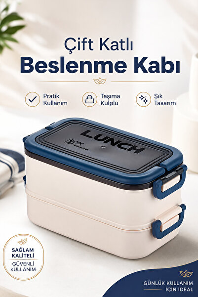 M&L LUNCH BOX 2 Katlı Taşınabilir Yemek Kabı Lunch Box Diyet Beslenme Kutusu ...