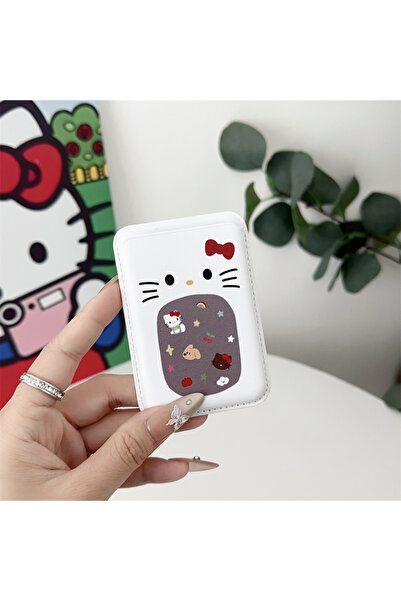 Choice6 White Cute Sanrio Hello Kitty Magnetic Card Wallet Holder Magsafe Wir...