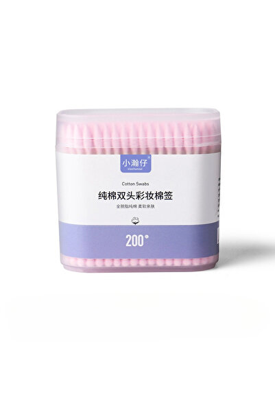 choice2 Pink 200 Pcs in A Box of Makeup Cotton Swabs Double-ended Ear Paper S...