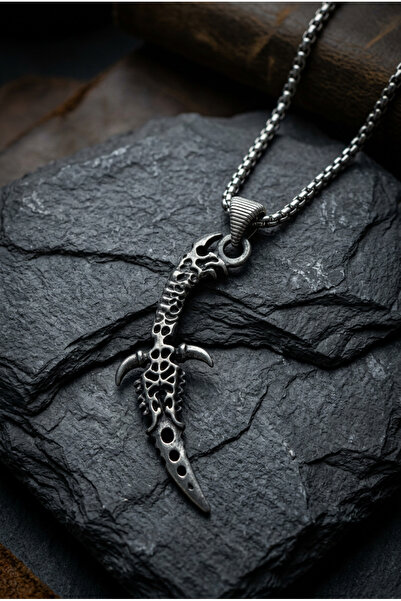 Begondio Dagger Handcrafted Stainless Steel Chain Men's Necklace