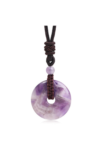 Choice16 Amethyst Natural Stone Amethyst Tiger's Eye Necklace Pendant Fashion...