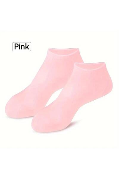 Choice1 pink Silicone Gel Moisturizing Socks Aloe Socks Pedicure Socks For Dr...