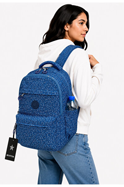 Bevitton Water Repellent Fabric School Bag Unisex School Backpack 20289 Blue-...